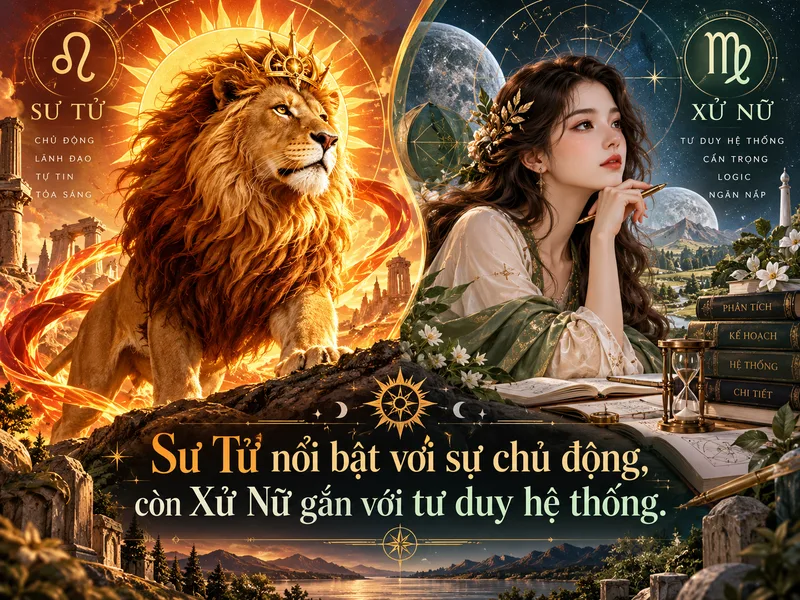 Sư Tử nổi bật với sự chủ động, còn Xử Nữ gắn với tư duy hệ thống.