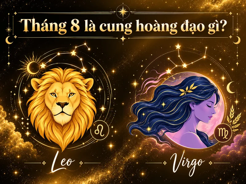 Tháng 8 thuộc hai cung hoàng đạo Sư Tử và Xử Nữ theo chiêm tinh.